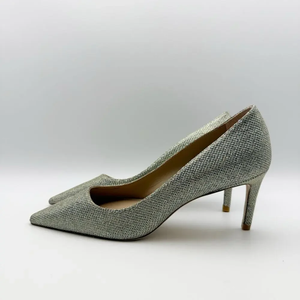 Stuart Weitzman Women’s Stuart 75 Pump Platino Heels Size 5 Gold NWOB